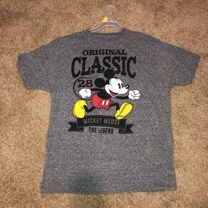 Mickey Mouse Disney Original Classic Large Gray T-shirt